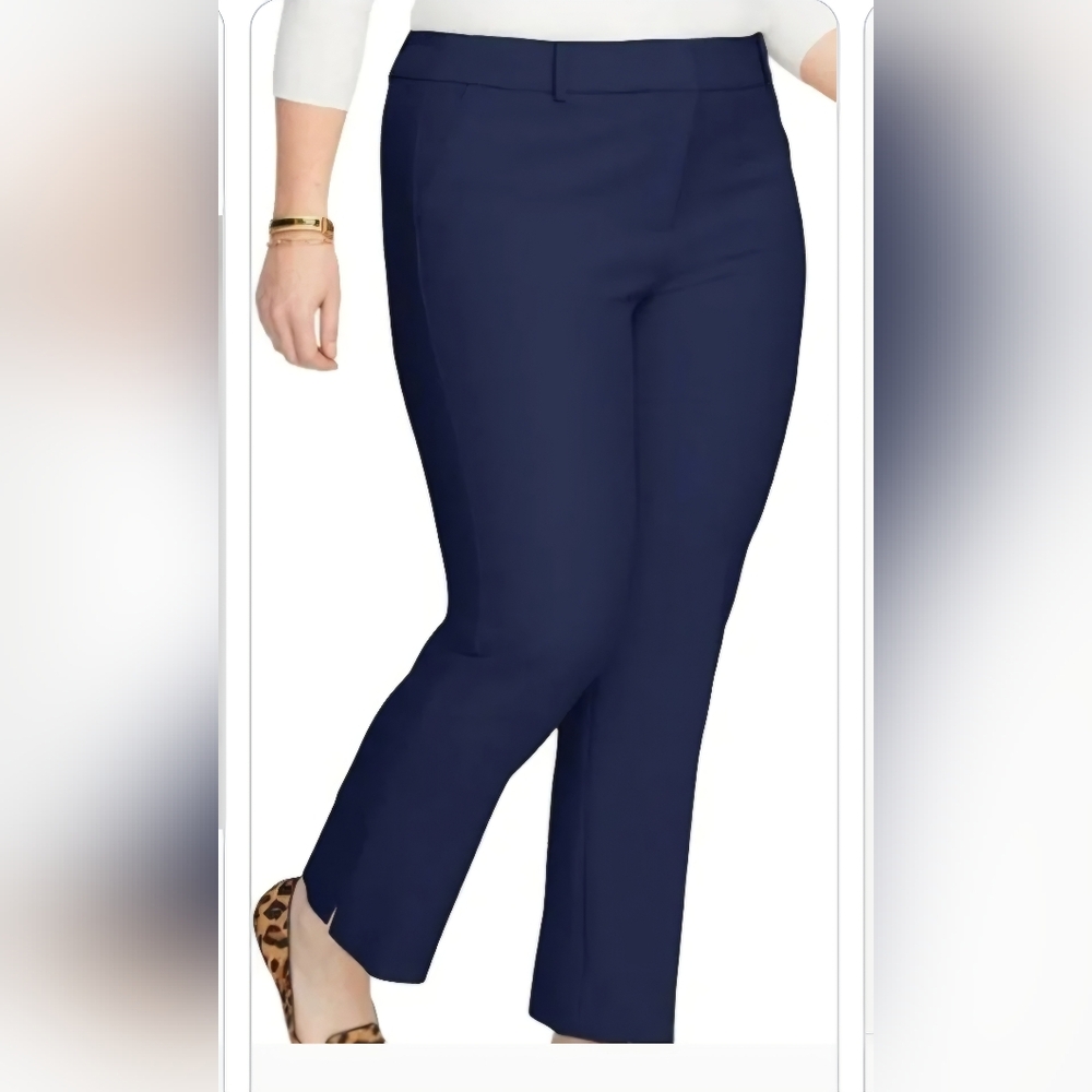 Talbots Curvy Stylish Blue Pants Trousers NWT Size 16